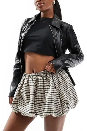 Bershka Puffball hem mini skirt in