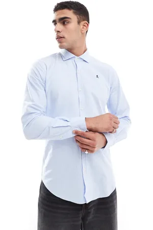 SCALPERS Oxford Peach Shirt In Check