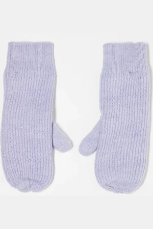 VERO MODA Ribbed mittens in lilac