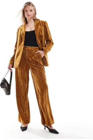 ASOS Tailored crinkle velvet trouser co-ord in