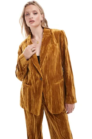 ASOS Crinkle velvet blazer co-ord in
