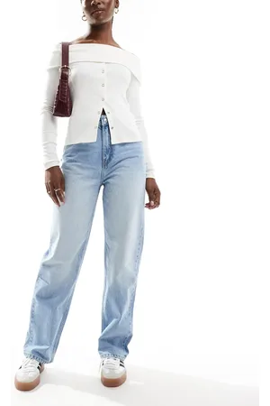 Bershka Comfort fit mom jean in light wash