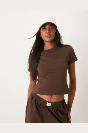 Six Stories Soft baby tee co-ord in espresso