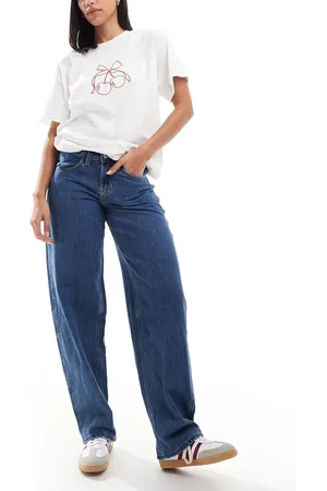 Hollister Tapered low rise baggy jean in dark wash