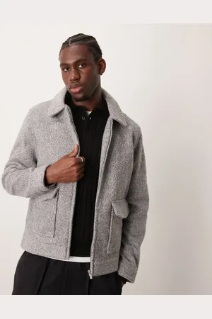New Look Brushed texture jacket in light