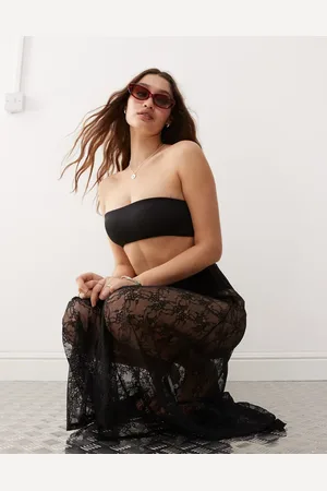 Monki Mix and match bandaeu bikini top in