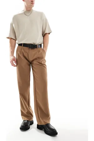 JACK & JONES Wide leg pleat front trouser in