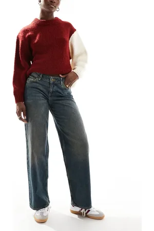 JJXX Tokyo wide fit low waist jeans in vintage wash