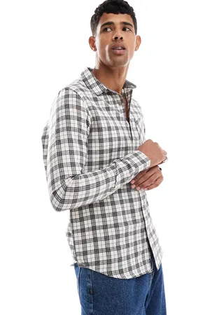 Brave Soul Check shirt in & black