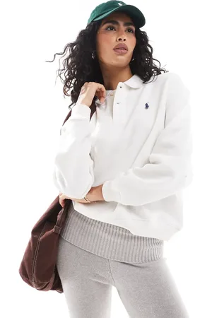 Ralph Lauren Icon logo polo sweatshirt in cream