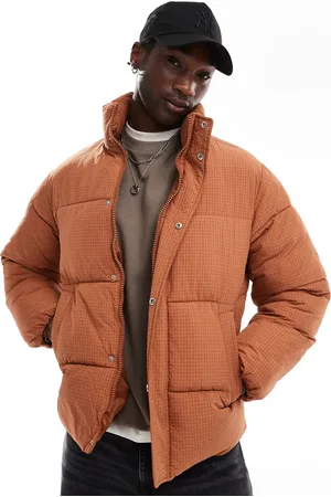 COLLUSION Funnel neck ripstop padded puffer jacket in