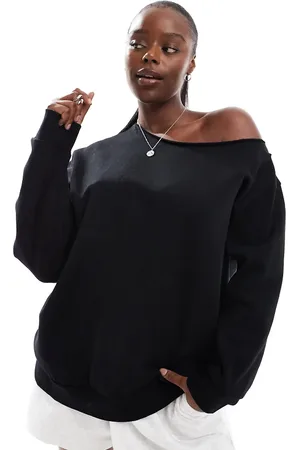 ASOS ASOS DESIGN Curve off shoulder oversized sweatshirt in