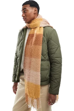 ASOS Checked blanket scarf in mustard