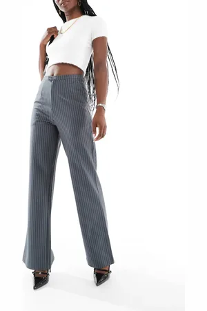 ASOS Wide leg trousers in pinstripe