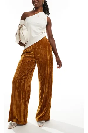 ASOS Crinkle velvet pull on trouser in