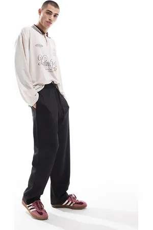 Bershka Scuba wide leg trouser in