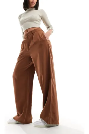 ASOS Wide leg dad trousers in washed