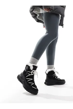 sorel ONA RMX Glacy Plus WP waterproof fleece lined suede snow boots in and sea salt