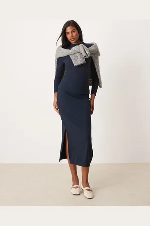 VILA Jersey midi skirt co-ord in