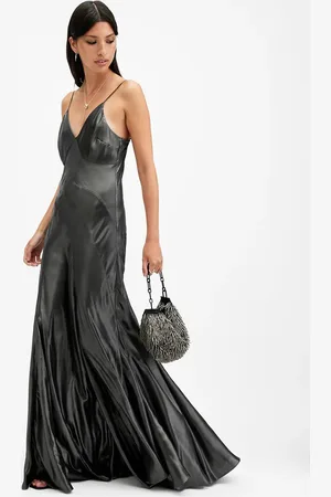 AllSaints Lili maxi dress in metallic