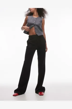 MANGO Wide leg flare trousers in
