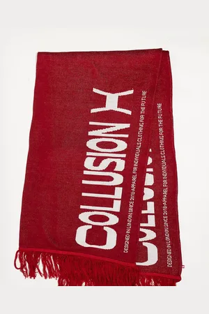 COLLUSION Mid-weight wide athleisure scarf with logo in