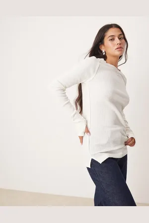 Free People Honey crew neck top in ivory