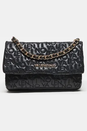 VALENTINO Valentino dram embroidered logo crossbody bag with chain strap in