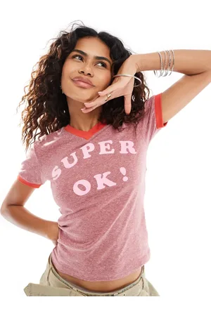 Deus Ex Machina X ASOS exclusive ok v-neck ringer baby t-shirt in