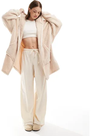 Loungeable Zip Snuggle Hoodie in Honey Cream