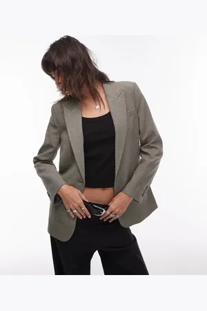 MANGO Single breasted blazer in beige