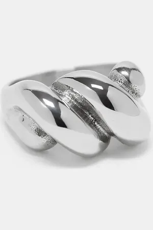 ASOS Waterproof stainless steel ring with twist design in tone
