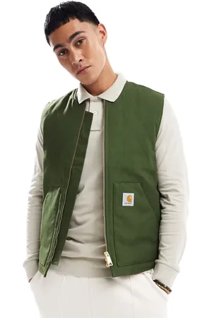 Carhartt Classic zip up gilet in khaki