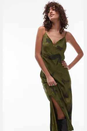 AllSaints Melody satin maxi dress in