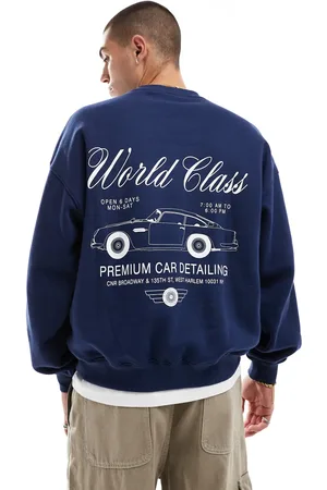 Cotton On Cotton On boxy fit sweatshirt in with world class retro graphic