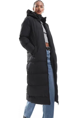 Brave Soul Tall hooded maxi padded jacket with detachable sleeves in