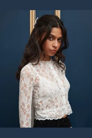 Sister Jane Dream button up lace top co-ord in ivory