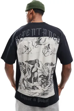 Liquor N Poker Oversized motif tee in