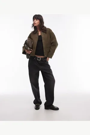 MANGO Wax collared jacket in