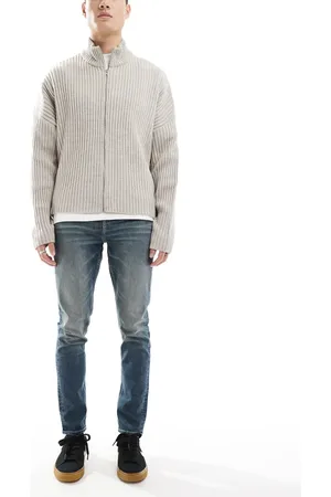 ASOS Skinny jeans with green tint in light wash