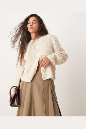 VILA Boucle cardigan in cream