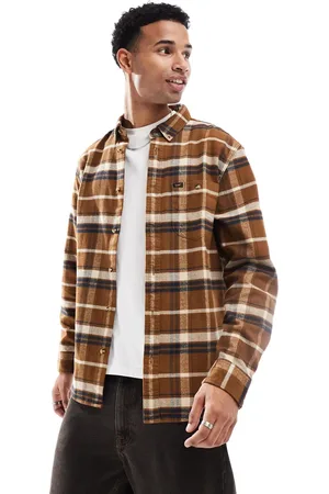 Lee Riveted check flannel shirt relaxed fit in tan