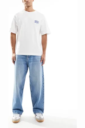 JACK & JONES Ron skater fit jeans in mid wash
