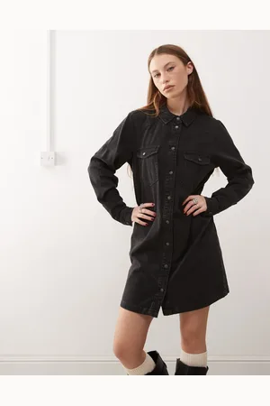Noisy May Long sleeve denim dress in