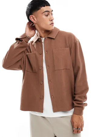 ASOS Oversized ribbed jersey harrington jacket in