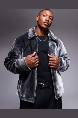 ASOS Faux fur harrington jacket in