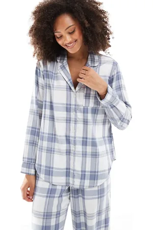 Hollister Nightwear flannel shirt co-ord in multi