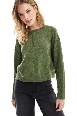 VERO MODA Jumper with seam detail in dark melange