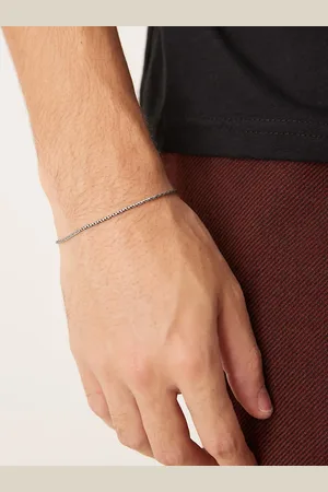 ASOS Sterling rope chain bracelet in burnished