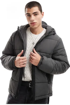 ASOS Nylon puffer jacket with contrast trims in